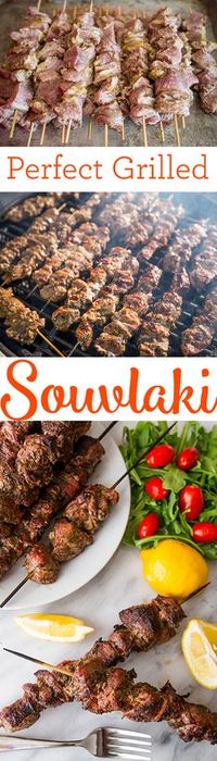 Perfect grilled souvlaki- this is the secret to tender, juicy grilled pork souvlaki!