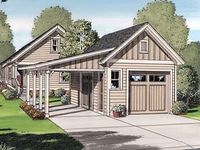 Nearly perfect for our needs.  Extra space + carport and not crap to look at!!  Elevation of Bungalow   Cottage   Craftsman   Garage Plan 30505 http://www.familyhomeplans.com/plan_details.cfm?PlanNumber=30505