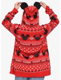 Disney Mickey Mouse & Minnie Mouse Sherpa Girls Open Cardigan Plus Size