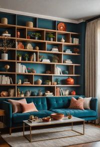 21 Elegant Built-In Shelves Ideas for the Living Room 32