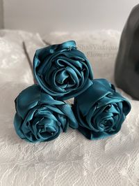 Teal flower 12 inch stems 2 inch diameter, Wedding Flower centerpiece, reception table decorations, Wedding Arch Flowers