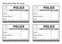 Police Role-Play Identity Cards (SB12431) - SparkleBox