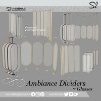 This is the glasses Ambiance dividers, to bring elegance to your sim rooms ༺☆༻ by SIMcredibledesigns.com  #sims4 #sims4cc #thesims4 #thesims4cc #glass #dividers #separators #modern #fancy #elegant