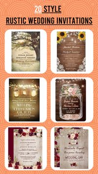 Best Rustic Style Wedding Invitations for Wedding Event Celebration | Look for the New Art of Rustic Design that You Love...Check it out! #rusticweddinginvitations