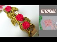 DIY micro macrame rose, Part I (flower) - YouTube