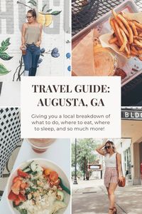 Discover a local's guide to Augusta, GA! A full breakdown of where to stay, what to do, where to eat and where to drink.