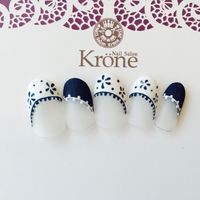 #Nailbook #�レース #モノトーン #ハンド #サンプルチップ #krone2014 #ネイルブック