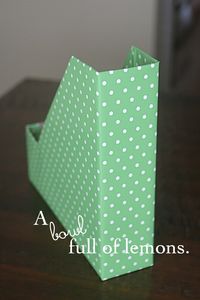 A bowl full of lemons.: How to make Magazine/Scrapbooking Paper storage boxes... YOURSELF! :)