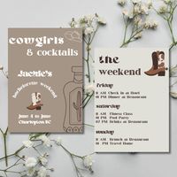 Cowgirls and Cocktails | Western | Girls Gone Wild Wild West | Can't be Tamed Bachelorette Invitation & Itinerary Template, Bachelorette Weekend, Instant Download  All text is a sample or suggestion but can be edited to fit your event. All you have to do is edit, download and print or share virtually!  HOW DOES IT WORK? Once you make a purchase from RendezvousWithRia Etsy shop and payment is processed you will receive a link to edit the template via Canva. You will need to create a FREE Canva ac