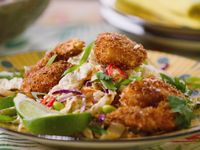 Coconut shrimp is one of those dishes that is best enjoyed on the first night of a much-overdue summer vacation. You just sat down at a weather-beaten wooden picnic table and the server brought you a local lager. You take a sip and turn your eyes to the menu. Upon this moment, a warm sea salt-and-coconut-scented wind blows directly into your nose holes and your eyes are magically drawn to one singular menu item: Coconut Shrimp. It is upon this moment that your vacation officially begins. #Blessi