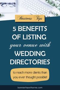 As a venue owner, you're always searching for new ways to help your event venue business grow and reach a more extensive clientele base. By listing your event venue & wedding venue wedding business through a wedding directory website, you'll be able to market your venue business to a broader audience. In this article, you'll learn how and the benefits you can get with wedding directory. More event venue business tips at www.bonnierhawthorne.com.