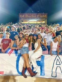 USA; USA THEME; FOOTBALL; FNL; HIGH SCHOOL; SENIOR YEAR; #usa#usatheme#red#white#blue#redwhiteandblue#country#cowboy#overalls#america#american#flag#theme#themed#themes#football#fnl #highschool#senioryear #seniorpictures#highschoolfootball#friday#homecoming#labordayweekend#laborday #4thofjuly#4thofjulyparty#student#studentlife#teen #teenagers