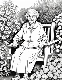 Download free and follow for more #coloringpage #floral #grandma #garden #cute