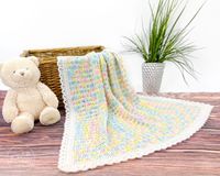 How to Crochet a Baby Blanket for Beginners - Free Pattern | Jo to the World Creations