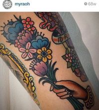 Super flowers boquette tattoo old school 23+ ideas #tattoo #flowers