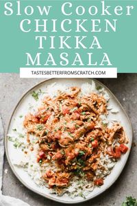 Discover these Indian flavors with our easy Slow Cooker Chicken Tikka Masala! 🍛 Healthy ingredients, rich spices, and a fuss-free cooking process. Elevate your dinner game with this flavorful and comforting dish.