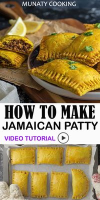 Discover the authentic flavors of the Caribbean with our Jamaican beef patty recipe! Learn how to make Jamaican patty from scratch with this easy step-by-step guide. Perfectly spiced and wrapped in a flaky golden crust, these Jamaican beef patties are a must-try! Whether you're craving beef patties for a snack or a meal, this recipe will transport you straight to Jamaica. Don't miss out – watch the video tutorial on my blog to see how simple it is to create delicious Jamaican patties at home! #JamaicanBeefPatty #HowToMakeJamaicanPatty #BeefPatties #JamaicanPatties #CaribbeanRecipes