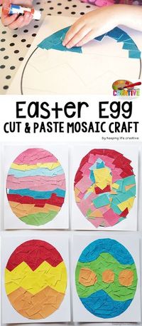 Cut-and-Paste Mosaic Easter Eggs