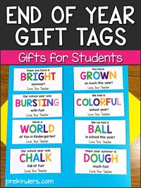 These end of year gift tags for students are free for you to print and attach to your gifts! It's the end of the year, and teachers are busy with tons of