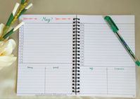 Great Monthly Log alternative for someone using a regular notebook that has fewer lines on a page than days in a month.