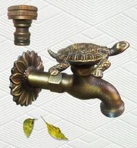 Amazon.com: Brass Turtle Garden Outdoor Faucet - With a Brass Connecter: Patio, Lawn & Garden