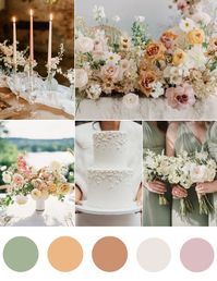 Earth and pastel tone wedding theme