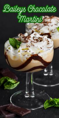 This Baileys Chocolate Martini is the perfect combination of chocolate and Baileys! Dessert in a glass, you won't find a better chocolate martini recipe!