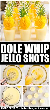 Dole Whip jello shots are sweet, tropical, and creamy. These easy-to-make Jello shots put a boozy spin on the famous Disney treat.