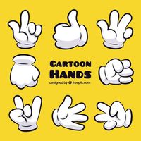 Cartoon hand gestures | Premium Vector #Freepik #vector #cartoon-hand #finger-up #hand-gesture #gesture