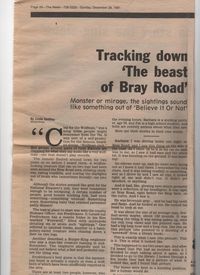 Believe it or not, Thursday was the 20th anniversary of my original news story on the creature I dubbed The Beast of Bray Road. Little did I know what it would lead to! And yes, although similar creatures are reported to me regularly from all over the US, the Beast is still spotted on Bray Road. by Linda S. Godfrey