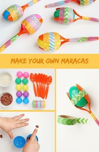 In this easy DIY maracas craft, you'll learn how to make your own musical instruments with inexpensive items and in less than 30 minutes with your little one! S