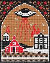 I saw this as a cross stitch piece and thought it was cute so I made it into a grid pattern.