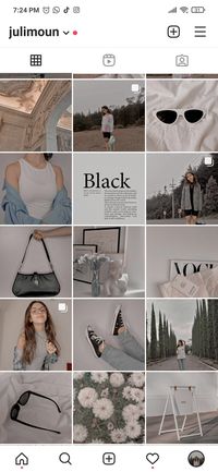 Este es mi feed de Instagram , mi cuenta es aesthetic y minimalista 🤍