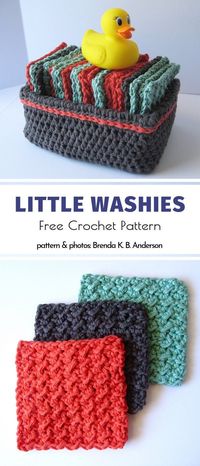 Little Washies Free Crochet Pattern. Little washies are great alternative for exfoliators. Rub your face with them, and they will make your blood flow, giving you a healthy glow.