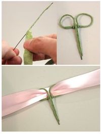 How to wire the back of a wrist corsage so you can attach any ribbon you'd like