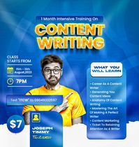 Content writing flyer design