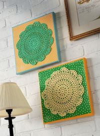 Doily Wall Art the Easy Way, On a Budget!