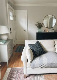 How to Decorate When Your Front Door Opens Into Living Room - The Inspired Room