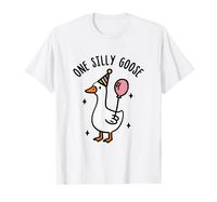 PRICES MAY VARY. Funny first birthday apparel that says One Silly Goose made for all the kids that will turn 1 years old, mix of sarcasm and birthday party making it the best 1st birthday apparel for your kid. Grab it now! Lightweight, Classic fit, Double-needle sleeve and bottom hem