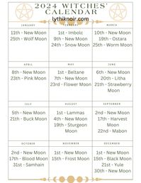 2024 Witches' Calendar - Free Download