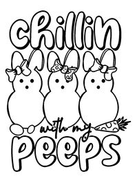 Peeps Coloring Pages - Coloring Pages For Kids And Adults