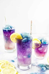 Color Changing Galaxy Lemonade Slushie - There's no food coloring in this Color Changing Lemonade Slushie! Just a dash of magic from magic ice and delicious lemonade that kids and adults will love. The ultimate Summer Lemonade drink!