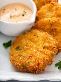 If you've never had Fried Green Tomatoes, you are truly missing out! Unripened tangy tomatoes that are coated in perfectly seasoned breading, dipped in buttermilk, and fried until golden and crispy, they are a classic Southern snack that are impossible to resist. And can easily be made at home with this fantastic recipe!