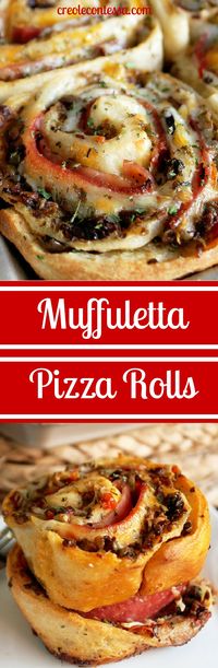 Muffuletta Pizza Rolls - Creole Contessa