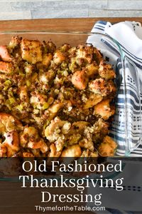 Throw out the boxed stuffing and use this Old Fashioned Thanksgiving Dressing Recipe. This recipe has stood the test of time. It is as good as Grandma’s Old Fashioned Bread Stuffing and goes great with the traditional turkey found on Thanksgiving Day. This old fashioned bread stuffing for turkey will remind you of your grandma’s Thanksgiving stuffing! Because this is a sausage stuffing, it's more filling than those without meat and has great flavor. It is the best stuffing recipe.