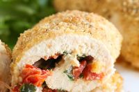 Sun Dried Tomato and Cheese Stuffed Chicken Rollatini