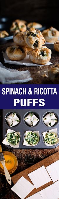 Cheese & Ricotta Puffs - a cute twist on the usual pockets, made in a muffin tin!