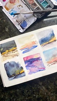 Watercolor thumbnail sketch. . . . . . . . . . . #leahkuehneart #watercolorpractice #sketchbookpainting #colorstudy #sketchbookpages #dothe100dayproject #the100dayproject2024 #nhartist #creativepractice #plymouthnh #newhampshireartist #artdcapr07