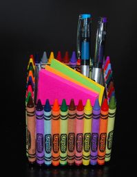 Back To School Decorating Ideas — Crayon Desk Organizer