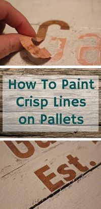 How to Paint Crisp Lines on Pallets